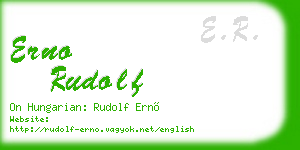 erno rudolf business card